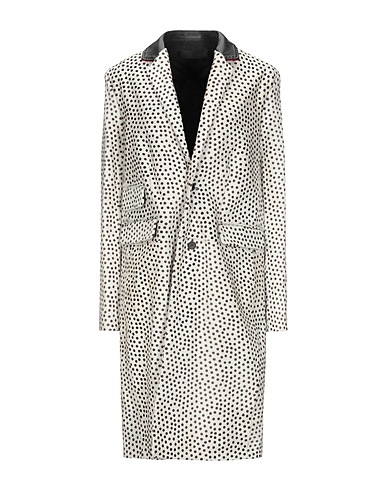 HAIDER ACKERMANN Lederjacke Hellgrau 100% Leder, Wolle