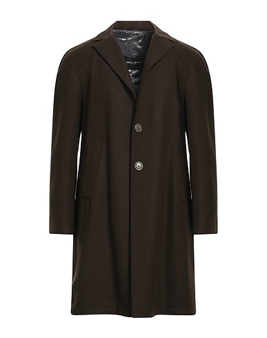 FRANKIE MORELLO Cappotto Verde scuro 70% Lana Vergine, 20% Acrilico, 10% Cachemire