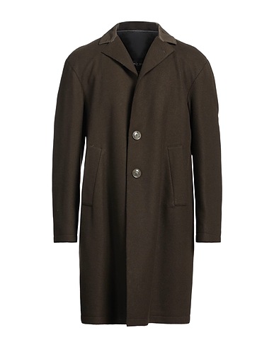 FRANKIE MORELLO Coat Dark brown 70% Virgin Wool, 20% Acrylic, 10% Cashmere