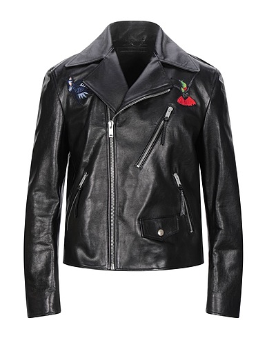 MCQUEEN Biker jacket Black 100% Calfskin