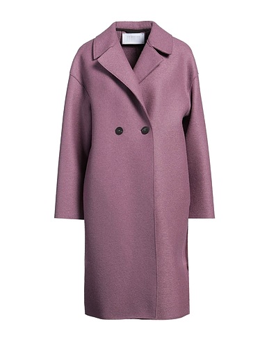HARRIS WHARF LONDON Coat Mauve 100% Virgin Wool