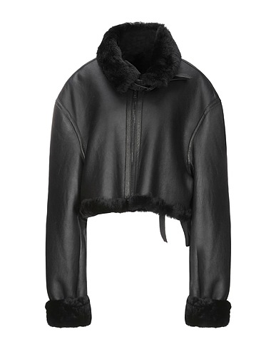 BEN TAVERNITI™ UNRAVEL PROJECT Jacket Black 100% Shearling, Viscose, Cotton, Polyurethane