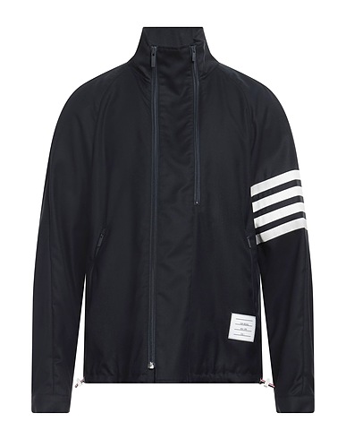 THOM BROWNE Jacket Navy blue 100% Wool, Polyester, Cotton