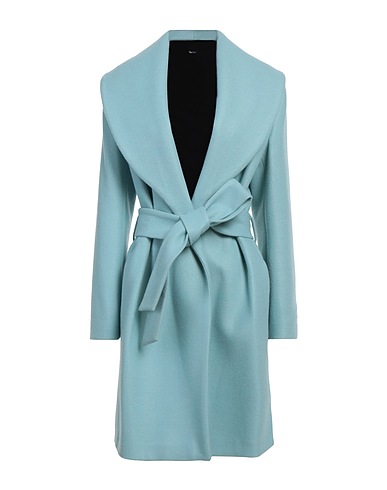 HANITA Coat Sky blue 57% Polyester, 39% Acrylic, 4% Wool