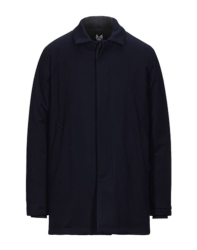 PEOPLE OF SHIBUYA Coat Midnight blue 100% Virgin Wool