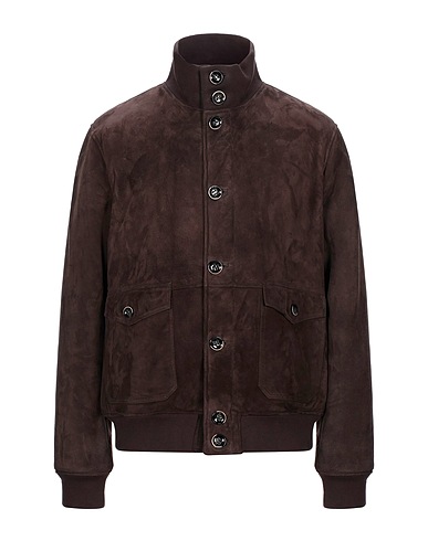 PAOLO PECORA Bomber Dark brown 100% Goat skin