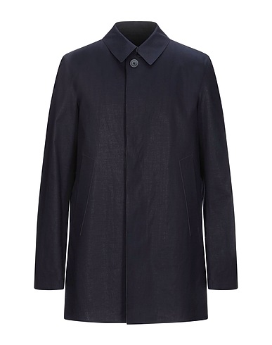 HERNO Full-length jacket Midnight blue 63% Cotton, 37% Polyurethane