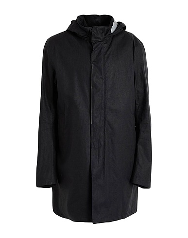 HERNO Full-length jacket Black 100% Linen, Polyester, Polyurethane