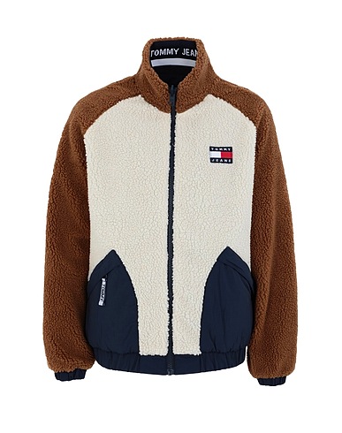 TOMMY JEANS Jacket Ivory 50% Recycled polyester, 50% Polyester