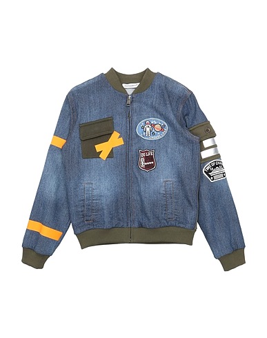 DOLCE & GABBANA Bomber Blue 94% Cotton, 5% Polyester, 1% Elastane, Polyurethane, Viscose