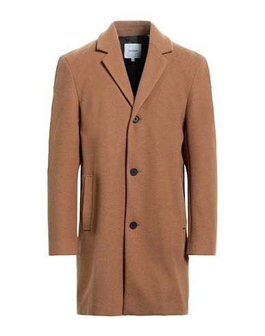 JACK & JONES Coat Camel 91% Polyester, 9% Viscose