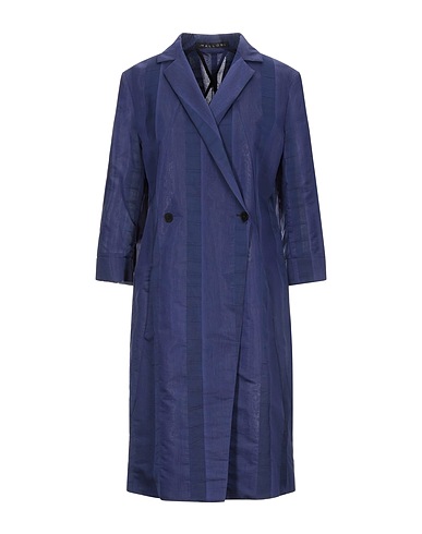 MALLONI Double breasted pea coat Dark purple 48% Viscose, 34% Cotton, 18% Polyester