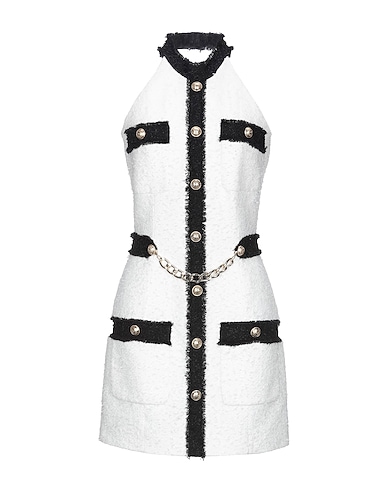 BALMAIN Short dress White 55% Polyamide, 45% Cotton