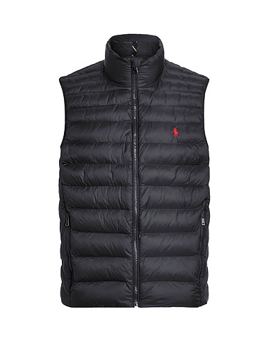POLO RALPH LAUREN Shell jacket PACKABLE QUILTED VEST
 Black 100% Recycled nylon