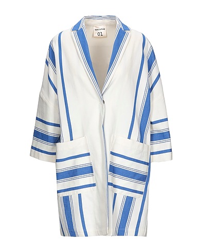 SEMICOUTURE Full-length jacket Ivory 70% Cotton, 30% Linen