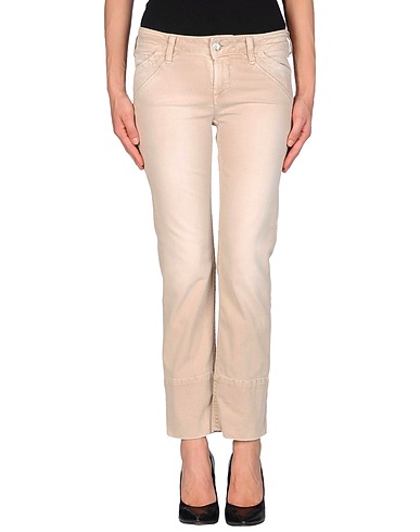 JACOB COHЁN Denim pants Beige 97% Cotton, 3% Elastane