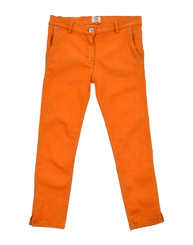 MAURO GRIFONI Denim trousers Orange 98% Cotton, 2% Elastane