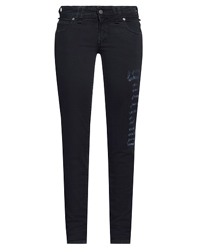 GALLIANO Denim trousers Midnight blue 98% Cotton, 2% Elastane