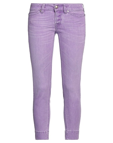 JACOB COHЁN Denim trousers Mauve 98% Cotton, 2% Elastane