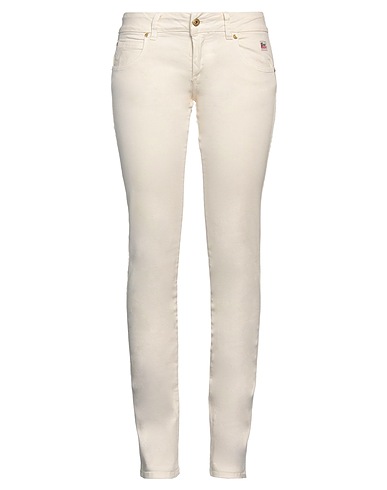 ROŸ ROGER'S Denim trousers White 98% Cotton, 2% Elastane