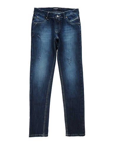 ASTON MARTIN Denim trousers Blue 97% Cotton, 3% Elastane