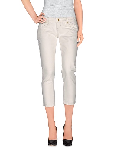RICHMOND Denim trousers White 98% Cotton, 2% Elastane