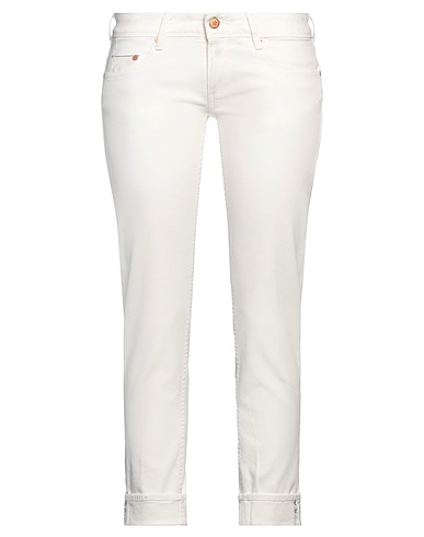 CARE LABEL Pantaloni jeans Bianco 99% Cotone, 1% Elastan