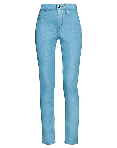 JACOB COHЁN Denim trousers Sky blue 68% Cotton, 21% Polyester, 10% Resin, 1% Elastane