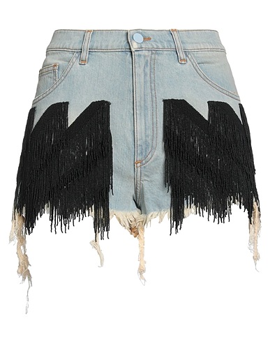 OFF-WHITE™ Denim shorts Blue 98% Cotton, 2% Elastane