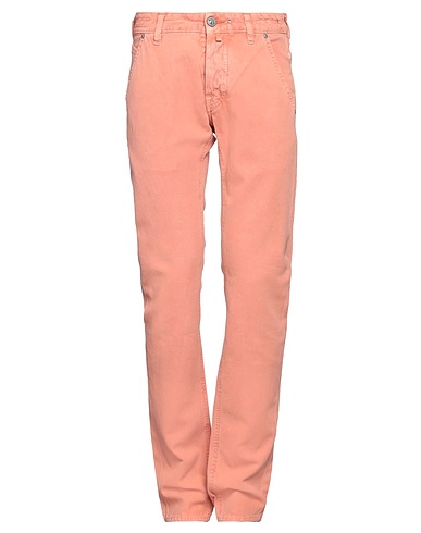 JACOB COHЁN 5-pocket Salmon pink 77% Cotton, 23% Linen