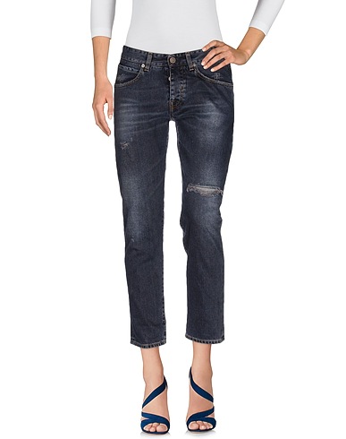 2W2M Denim trousers Black 100% Cotton