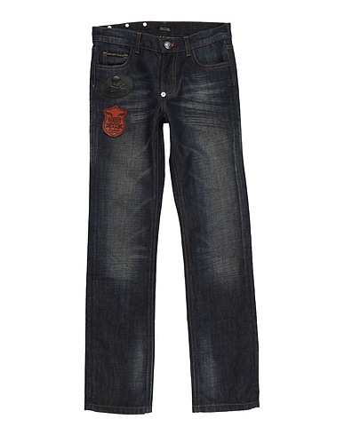 PHILIPP PLEIN Denim pants BLU 100% Cotton