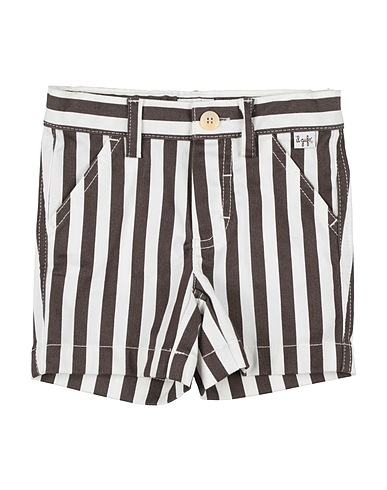 IL GUFO Denim shorts Dark brown 64% Cotton, 32% Polyamide, 4% Elastane