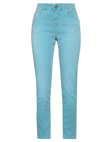 MARANI JEANS Denim pants Deep teal 67% Cotton, 31% Lyocell, 2% Elastane