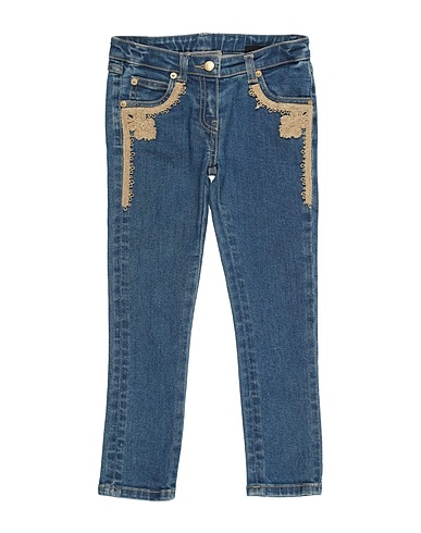 ERMANNO SCERVINO JUNIOR Denim trousers Blue 97% Cotton, 3% Elastane, Metallic Polyester