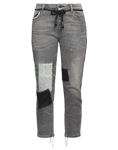 PENCE Denim trousers Grey 98% Cotton, 2% Elastane