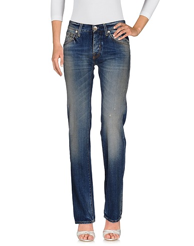 2W2M Denim trousers Blue 100% Cotton
