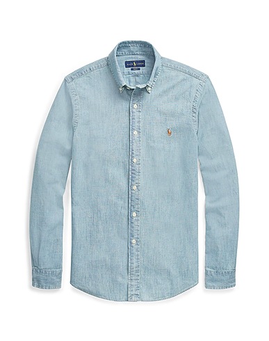 POLO RALPH LAUREN Denim shirt Slim Fit Chambray Shirt
 Blue 100% Cotton