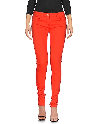 PATRIZIA PEPE Denim pants Coral 92% Cotton, 6% Polyester, 2% Elastane