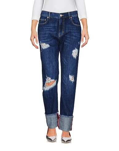 JUCCA Denim trousers Blue 100% Cotton