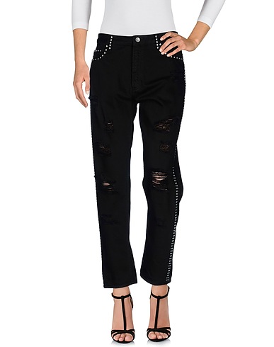 TWINSET Denim pants Black 100% Cotton