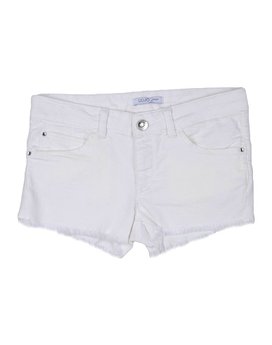 LIU •JO Denim shorts White 79% Cotton, 19% Polyester, 2% Elastane