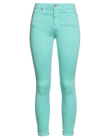 PLEASE Casual trouser Turquoise 87% Cotton, 10% Polyester, 3% Elastane