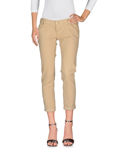 DSQUARED2 Denim trousers Beige 98% Cotton, 2% Elastane