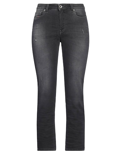 DIESEL Denim trousers 90% Cotton, 8% Polyester, 2% Elastane, Cow leather