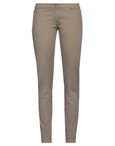 MERCI ITALIA Denim trousers Khaki 98% Cotton, 2% Elastane