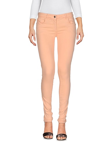 PATRIZIA PEPE Denim trousers Apricot 92% Cotton, 6% Polyester, 2% Elastane