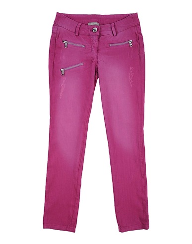 MISS GRANT Denim trousers Mauve 98% Cotton, 2% Elastane