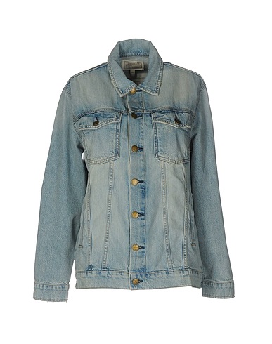 CURRENT/ELLIOTT Denim jacket Blue 81% Cotton, 19% Lyocell