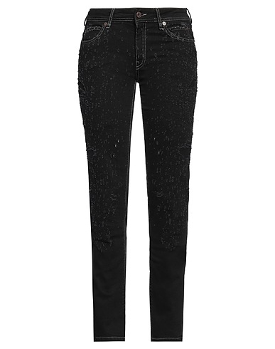 JUST CAVALLI Denim trousers Black 98% Cotton, 2% Elastane